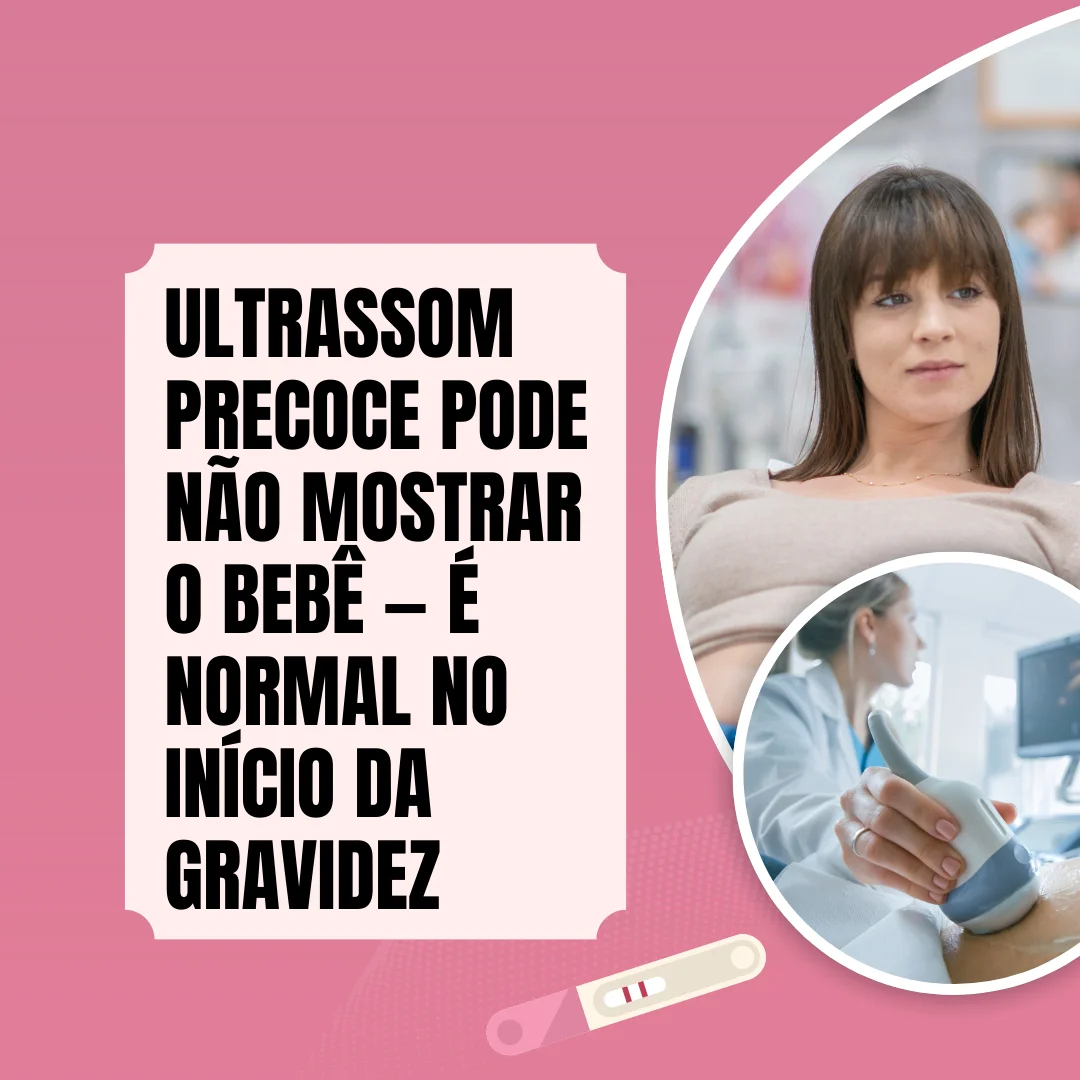 Gestante durante exame de ultrassom realizado por médico, ilustrando a fase inicial da gravidez quando o bebê ainda pode não aparecer nas imagens